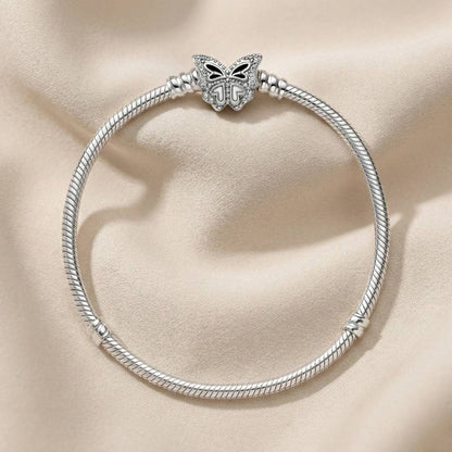 Pandora Narukvica Moments sa Zmijskim Vezom i Kopčom u Obliku Leptira (Srebro 925)