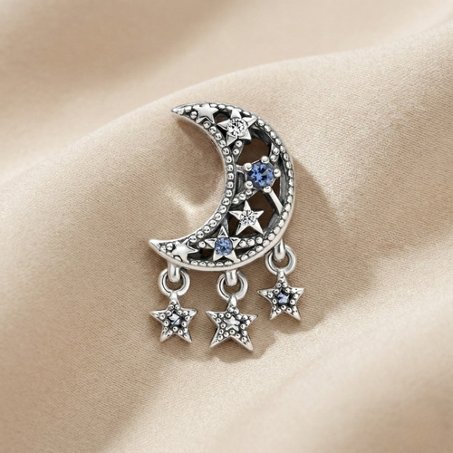 Pandora Privjesak Zvijezda i Polumjesec (Srebro 925)