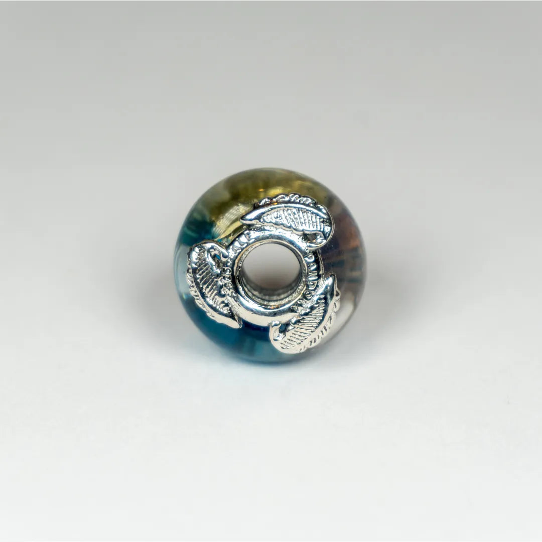 Pandora Privjesak Murano Staklo u Više Boja i Zakrivljeno Pero (Pandora legura metala)