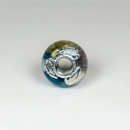 Pandora Privjesak Murano Staklo u Više Boja i Zakrivljeno Pero (Pandora legura metala)