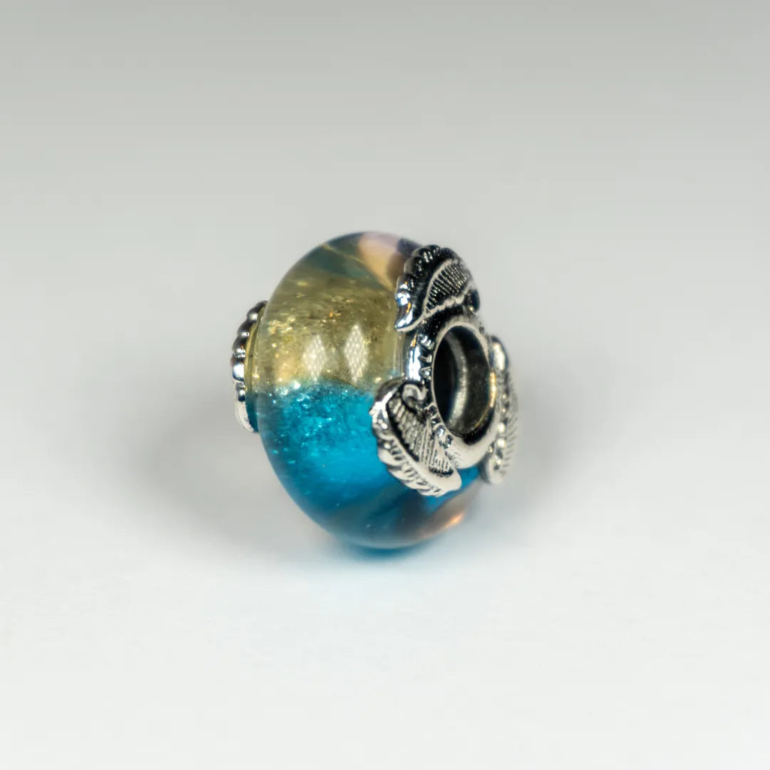 Pandora Privjesak Murano Staklo u Više Boja i Zakrivljeno Pero (Pandora legura metala)