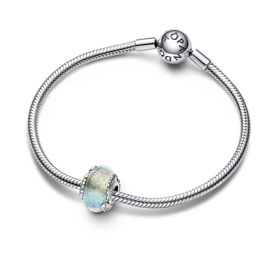 Pandora Privjesak Murano Staklo u Više Boja i Zakrivljeno Pero (Pandora legura metala)