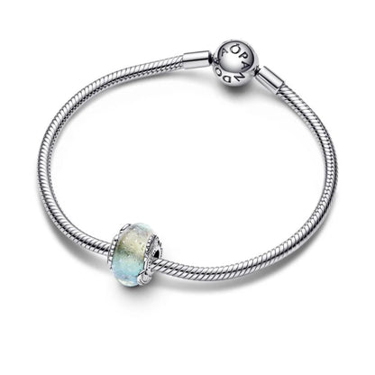 Pandora Privjesak Murano Staklo u Više Boja i Zakrivljeno Pero (Pandora legura metala)