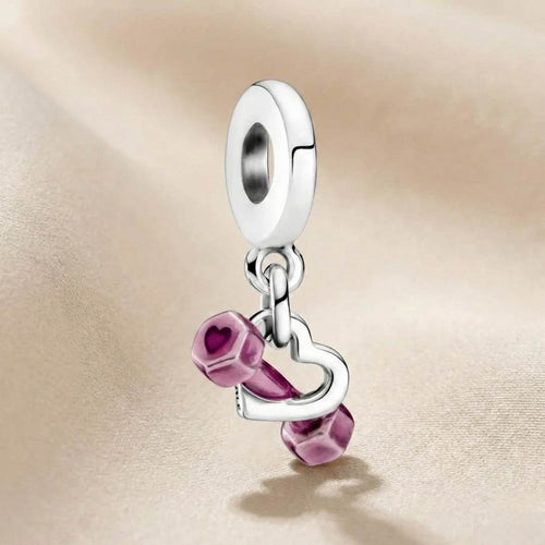 Pandora Privjesak Bučica i Srce – Fitness Motiv (Srebro 925)
