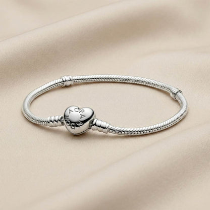 Pandora Narukvica sa srcolikom kopčom (Srebro 925)