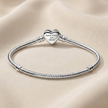 Pandora Narukvica sa zmijskim vezom & blistavom srčanom kopčom (Srebro 925)