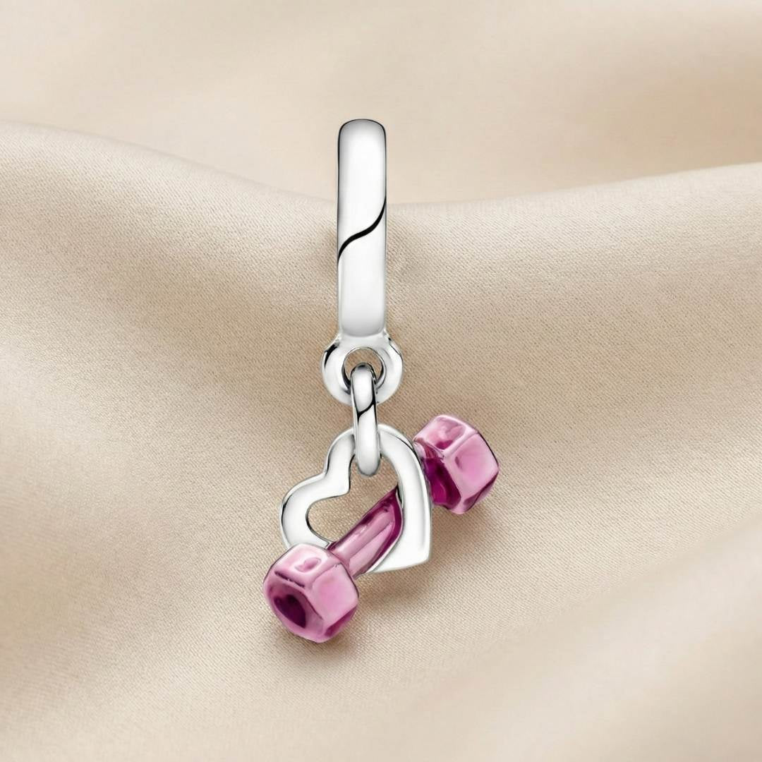 Pandora Privjesak Bučica i Srce – Fitness Motiv (Srebro 925)