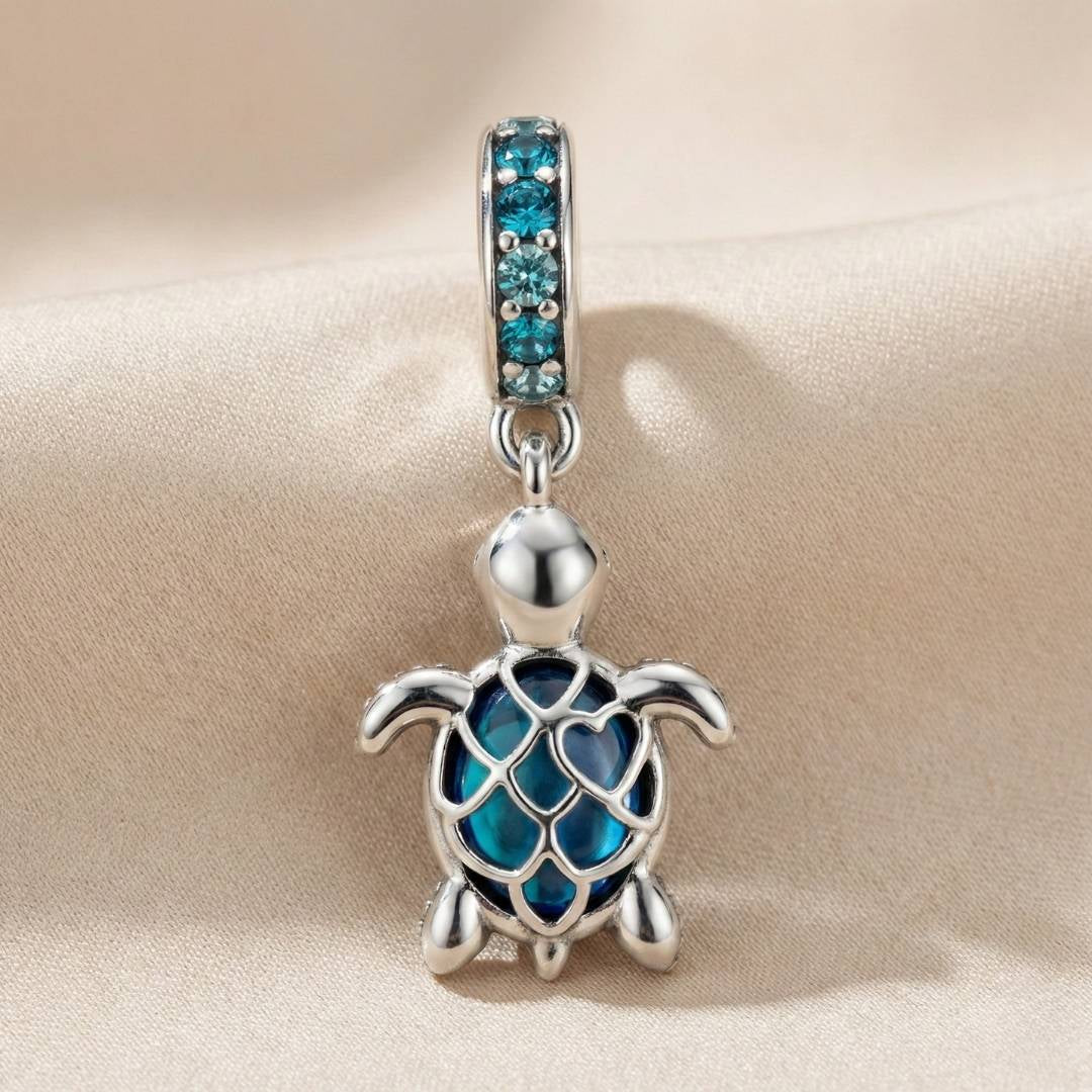 Pandora Privjesak Morska Kornjača s Murano Staklom (Srebro 925)