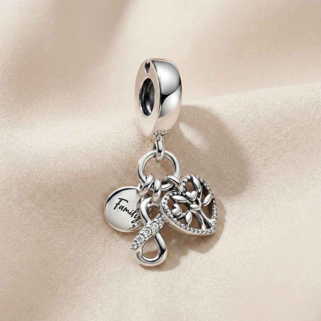 Pandora Viseći Privjesak Obitelj sa Simbolom Beskonačnosti (Srebro 925)