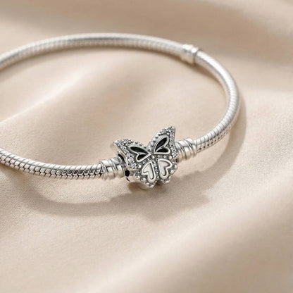 Pandora Narukvica Moments sa Zmijskim Vezom i Kopčom u Obliku Leptira (Srebro 925)