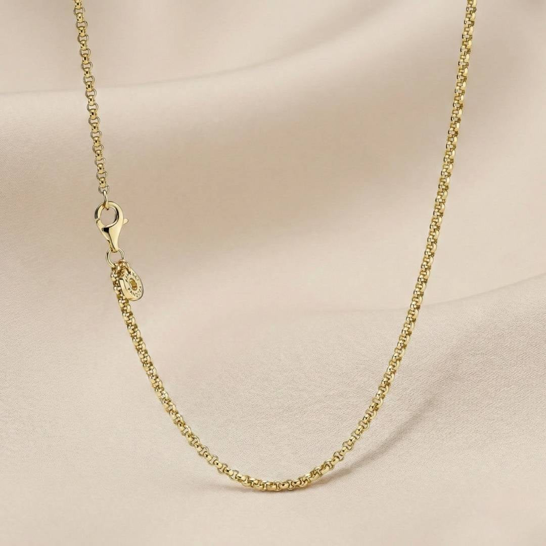 Pandora Ogrlica s Okruglim Karikama (Posebna Pandora legura metala s 14k pozlatom)