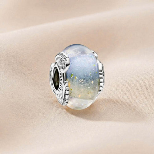 Pandora Privjesak Murano Staklo u Više Boja i Zakrivljeno Pero (Pandora legura metala)