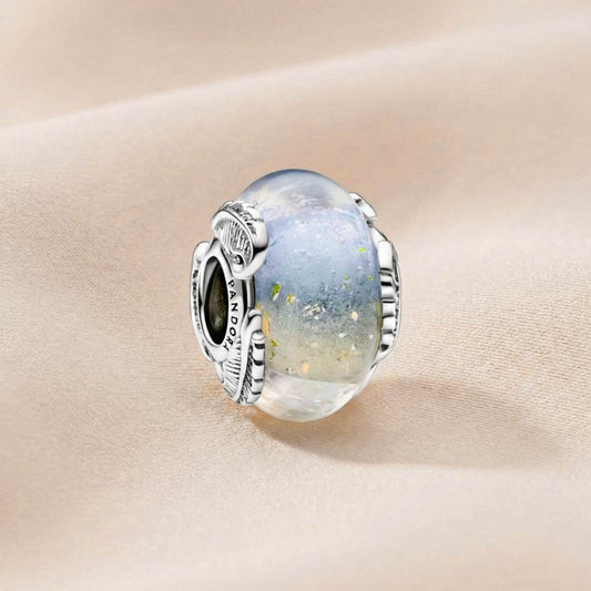 Pandora Privjesak Murano Staklo u Više Boja i Zakrivljeno Pero (Pandora legura metala)