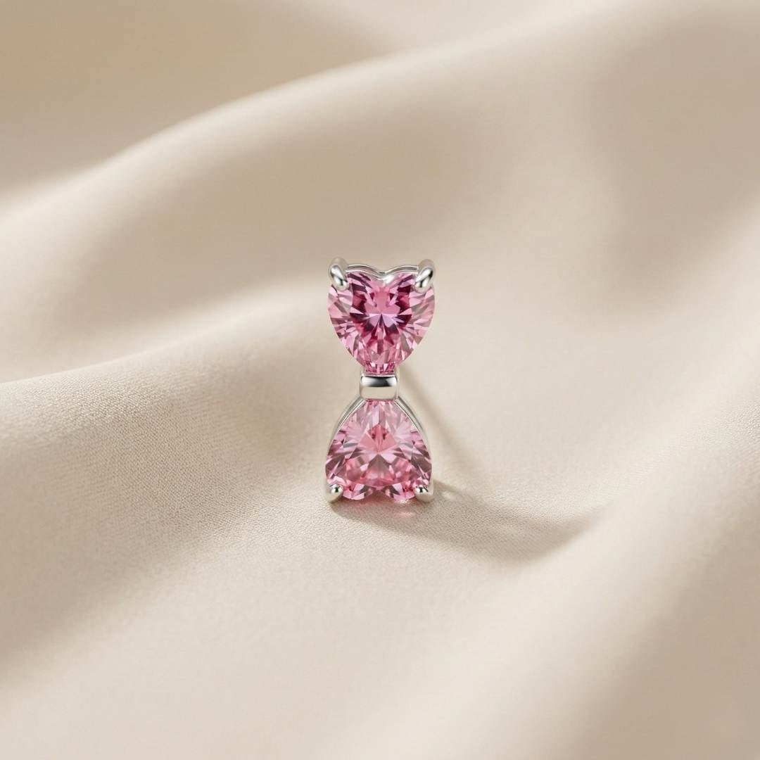 Pandora Privjesak Ružičasta Mašna (Srebro 925)