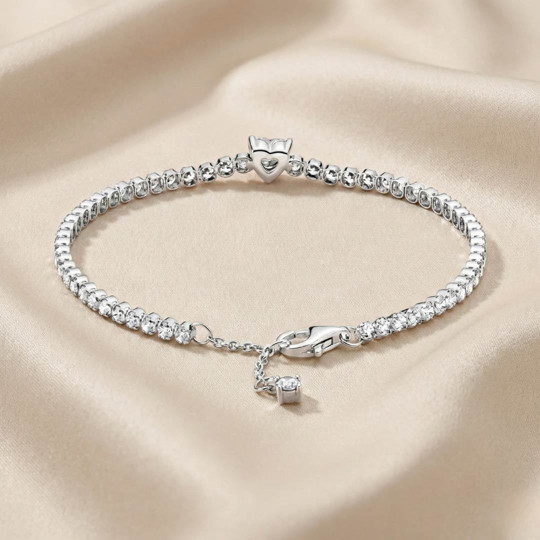 Pandora Timeless Teniska Narukvica Sparkling Heart (Srebro 925)