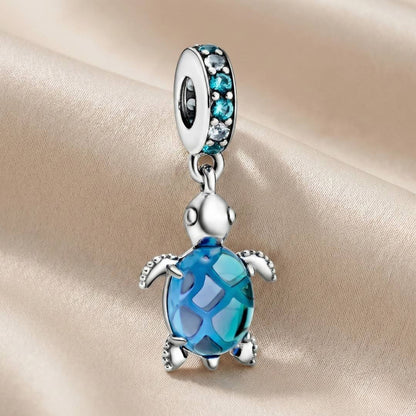 Pandora Privjesak Morska Kornjača s Murano Staklom (Srebro 925)