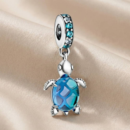 Pandora Privjesak Morska Kornjača s Murano Staklom (Srebro 925)