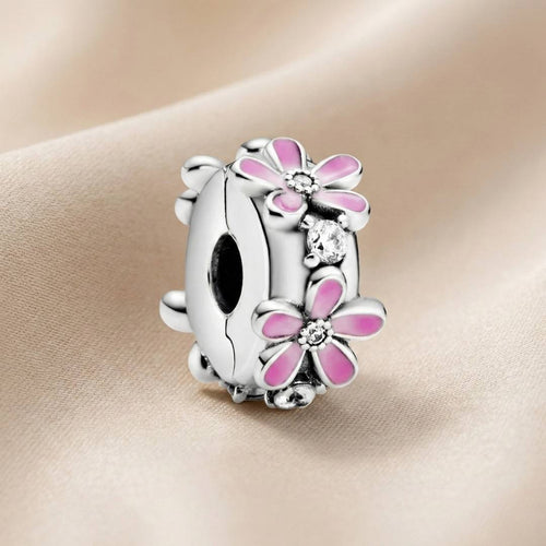 Pandora Kopča Ružičasta Tratinčica (Srebro 925)