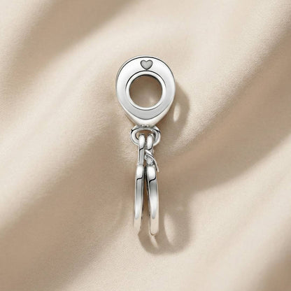 Pandora Viseći Privjesak Lokot u Obliku Srca s Ružom (Srebro 925)