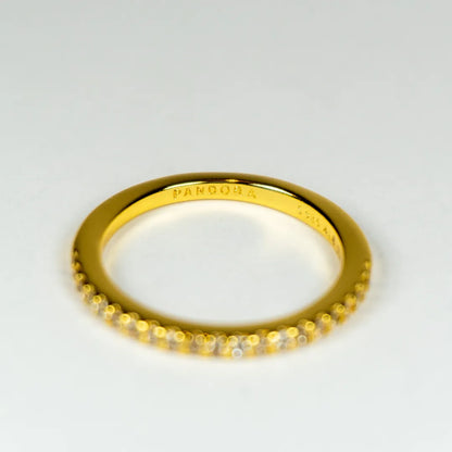 Pandora Prsten Zlatni Svjetlucavi Prsten (Posebna Pandora legura metala s 14k pozlatom)