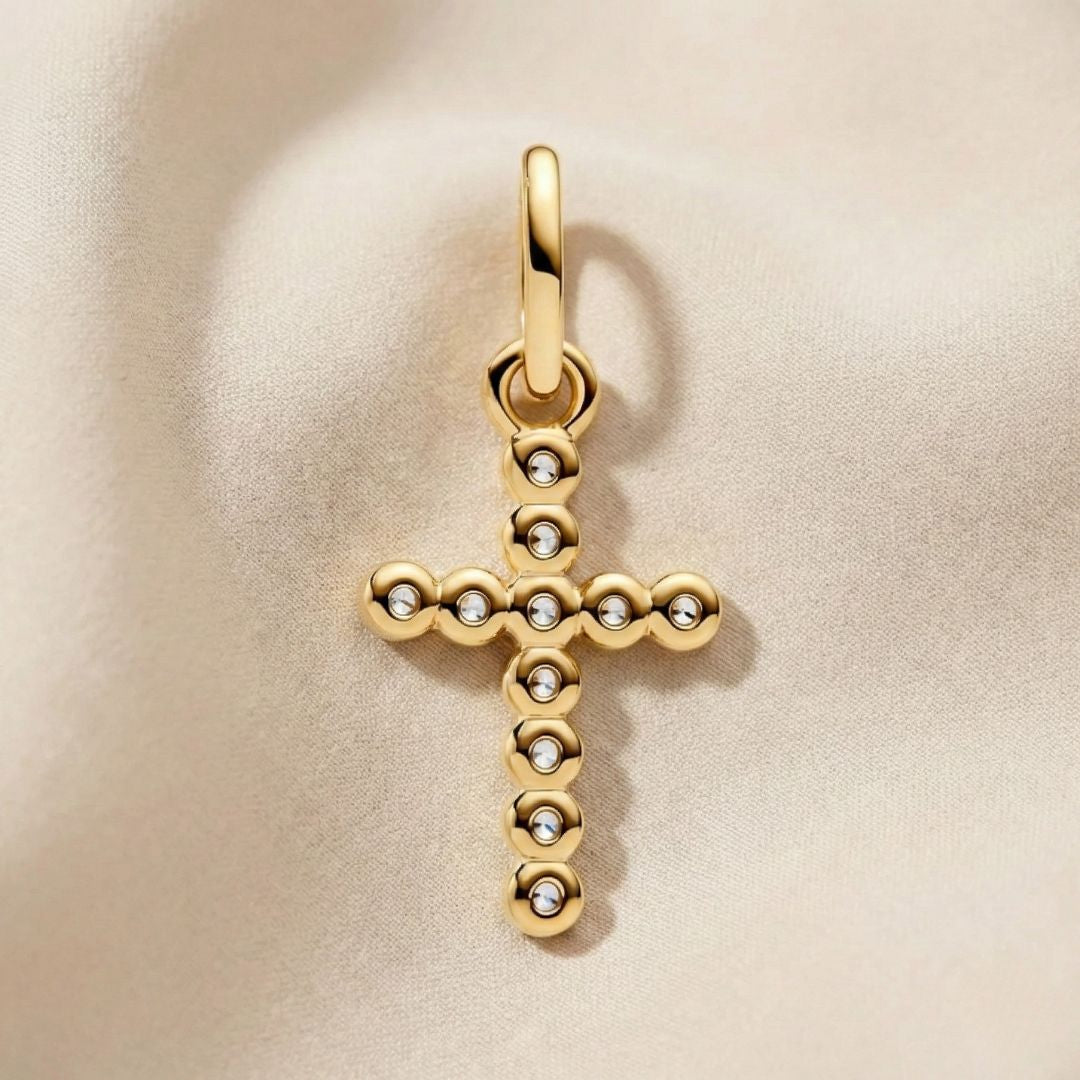 Pandora Viseći Privjesak Križ (Posebna Pandora legura metala s 14k pozlatom)