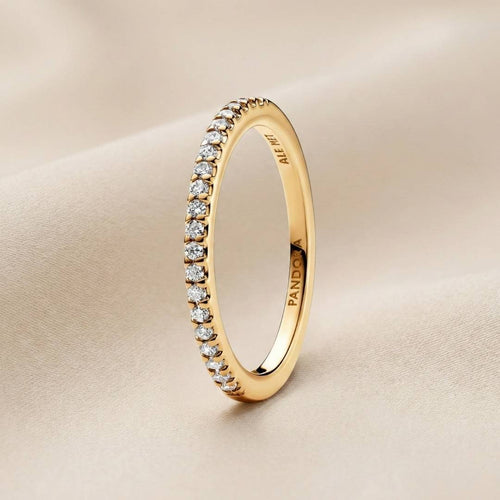 Pandora Prsten Zlatni Svjetlucavi Prsten (Posebna Pandora legura metala s 14k pozlatom)