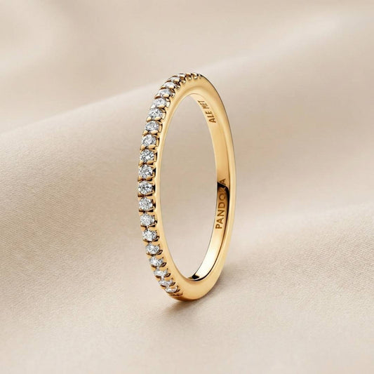 Pandora Prsten Zlatni Svjetlucavi Prsten (Posebna Pandora legura metala s 14k pozlatom)