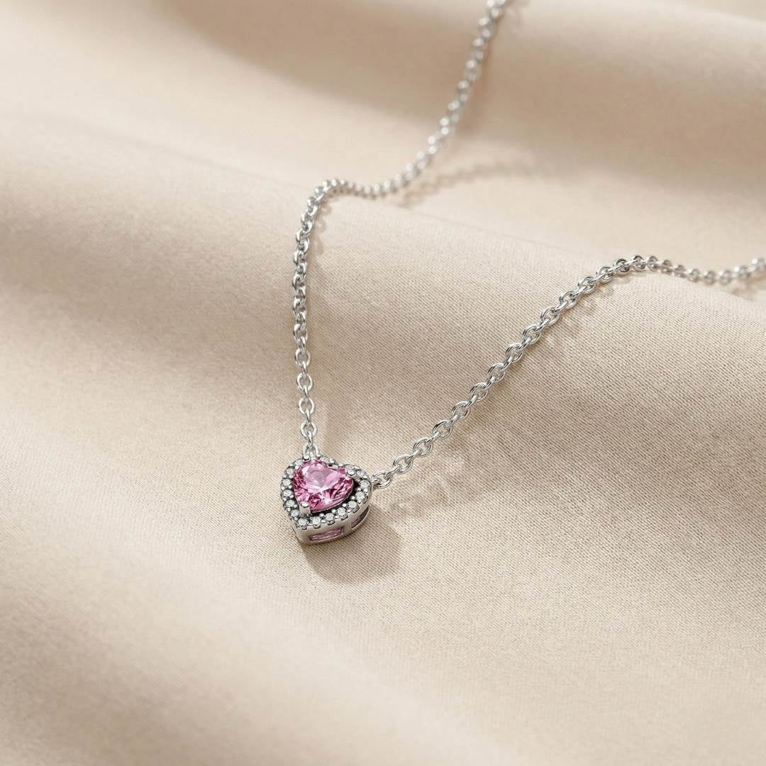 Pandora Ogrlica Rozo Srce (Srebro 925)