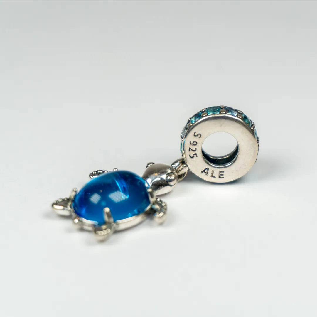 Pandora Privjesak Morska Kornjača s Murano Staklom (Srebro 925)