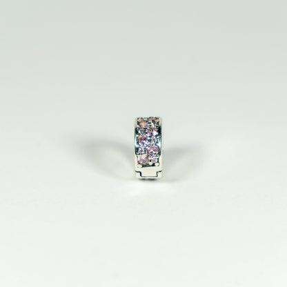 Pandora Kopča Ružičasti Pavé (Srebro 925)