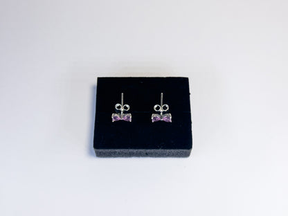 Pandora Svjetlucave Roza Mašna Naušnice (Srebro 925)