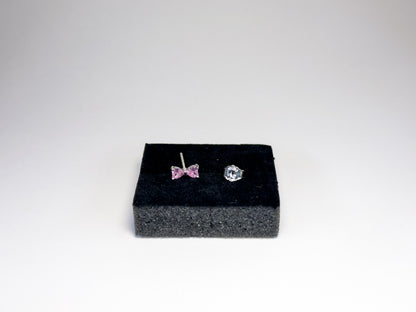 Pandora Svjetlucave Roza Mašna Naušnice (Srebro 925)