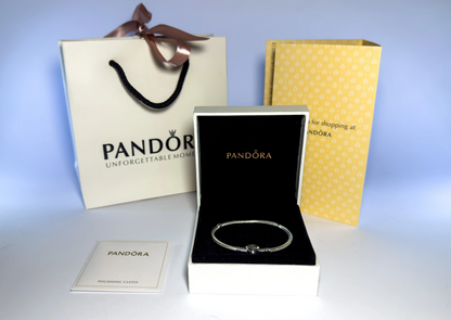 Pandora Narukvica sa srcolikom kopčom (Srebro 925)
