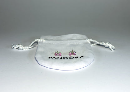 Pandora Svjetlucave Roza Mašna Naušnice (Srebro 925)