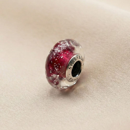 Pandora Privjesak od Ružičastog Murano Stakla (Srebro 925)